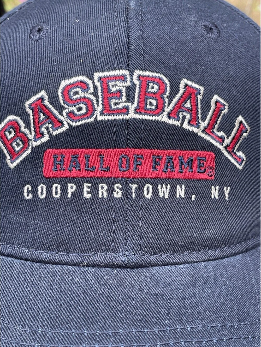 Baseball Hall Of  Fame Cooperation Ny Navy Blue Baseball Cap Adjustable